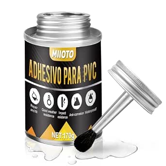 Miioto Luftmatratzen-Reparaturset – Schlauchboot-Kleber & Pool-Kleber, Wasserfest, Mit 10 Flicken (6 Cm) Und 60 Ml Kleber, Für PVC, Gummi, Schwimmringe & Mehr