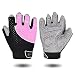 Tourdarson Weight Lifting Gloves for Women & Men, Anti-Slip Silica Gel Grip Padded Workout Gloves for Weightlifting, Cross Training, Gym, Fitness, Bodybuilding (Pink&Black, Medium)