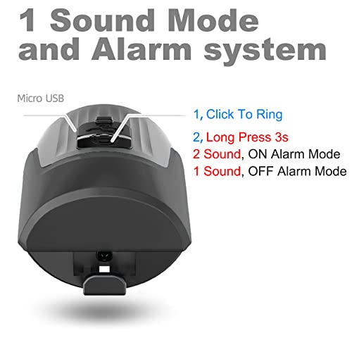 Bssok Electric Bike Bell, 125Db Anti-Theft Alarm Loud Electronic Bicycle Horn, 1 Sound Modes, Usb Rechargeable Battery, Waterproof Bike Horn For Mountain Bike/Road Bike/Bmx/Adults (Black 1 Sound) #TOP1