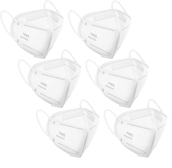 Image of N95 Mask White & Grey combo for Adult Reusable & Washable Certified by ISO CE