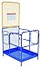 Vestil WP-3648-84B-DD Steel Work Platform, Double Doors, 1000 lb Capacity, 36" x 48" with 84" Back, Powder Coat Blue