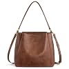 LOVEVOOK Hobo Bag for Women with Three Large Compartments Waterproof Shoulder Handbags Purse for Work Shopping Travel