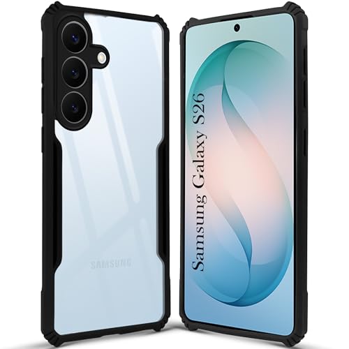 Image of Jkobi Hybrid Back Cover Case for Samsung Galaxy S26 5G (Shockproof with Polycarbonate Clear Panel | Professional Black)