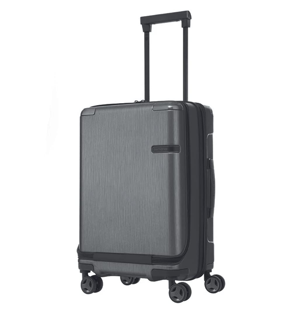 Overnight Trolley Bag Suitcase for Travel | Trolley Bag | 55 Cms Evoa Spinner Luggage Bag with Front Pocket, Brushed Black-image-14