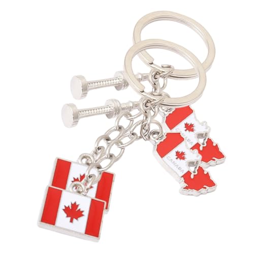 Drapeau du Canada porte-clés et cordon de fête pour décoration