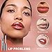 OETUIOW Lip Stain Peel Off, Lip Liner Moisturizing Long-Lasting & Waterproof, Transfer Proof & Plumping, Non-Stick Cup, Cocoa Color