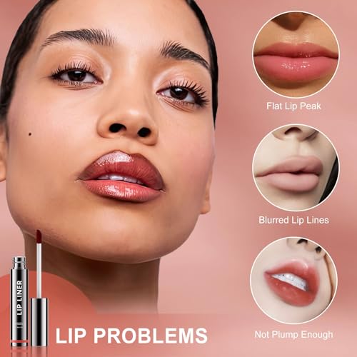 Image of Lip Stain Peel Off, Lip Liner Moisturizing Long-Lasting & Waterproof, Transfer Proof & Plumping, Non-Stick Cup, Nude Pink Color