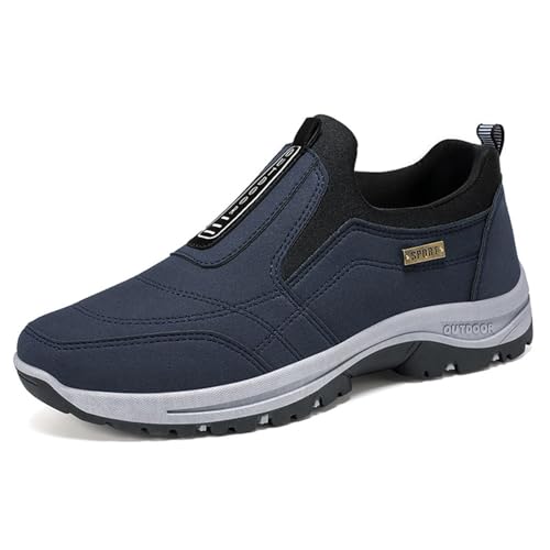 Zapatos para Caminar para Hombre, Zapatillas de Senderismo al Aire Libre, Zapatos de Senderismo sin Cordones para Hombre, Zapatos Ortopédicos, Zapatos Ligeros para el Trabajo