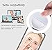 AVTECH Selfie Ring Light Clip on Rechargeable Long Lasting Video Light, Phone Light with Clip 3 Light Modes for All Phone and Computer use (White)