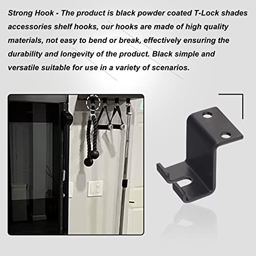 Karbay 6 Pack T Lock T-Onal Accessory Stainless Steel Shelf Hooks, Easy To Install On Floating Shelves - T Shelf Brackets Fit The T-Onal Accessories Perfectly #TOP3
