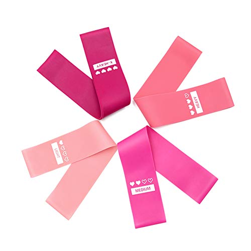 AUTFIT 4 bandas de látex para fitness, fitness, 4 unidades para el desarrollo muscular, yoga, crossfit, gimnasia, etc