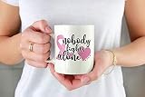 NA Personne ne Combat Seul Sensibilisation au Cancer Cancer du Sein Ruban Rose Survivant du Cancer Cadeaux de Cancer Cancer Mug