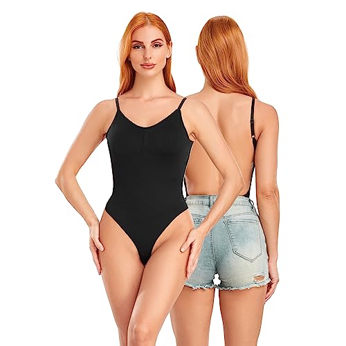 Bodysuit Tops Eckiger Ausschnitt Elegant Kurz Body Damen Stringbody short...