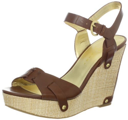 Ivanka Trump Women's Hollyann Wedge Sandal,Brown Leather,10 M Us #TOP2