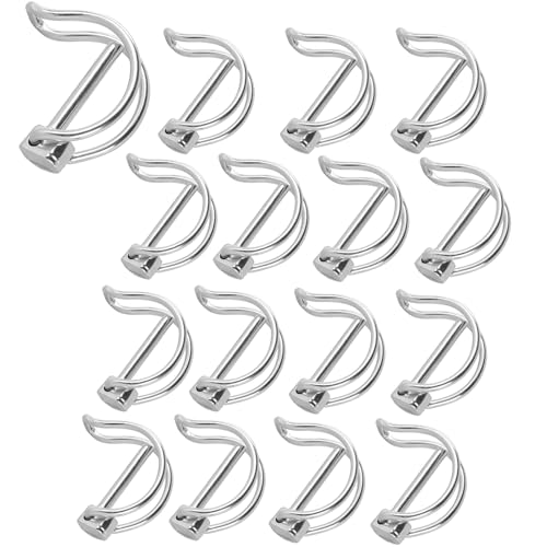 Pipe Folding Cotter Pins, Pack of 16, 4.5 x 36 mm Locking Pin, with Snap Closure, Galvanised Cotter Pins, Safety Bolts, for Farm, Lawn, Garden