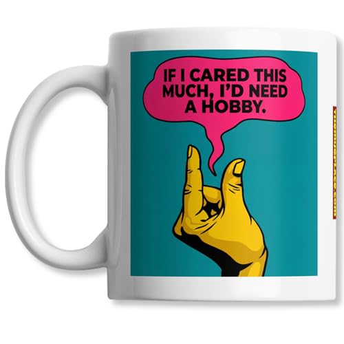 The Mug Place ����ȃ}�O�J�b�v - A New Hobby If I Cared This Much Id Need A Tiny Pinch �f�U�C�� �F�l�ւ̖ʔ����M�t�g �Z���~�b�N�J�b�v �R�[�q�[ 311ml