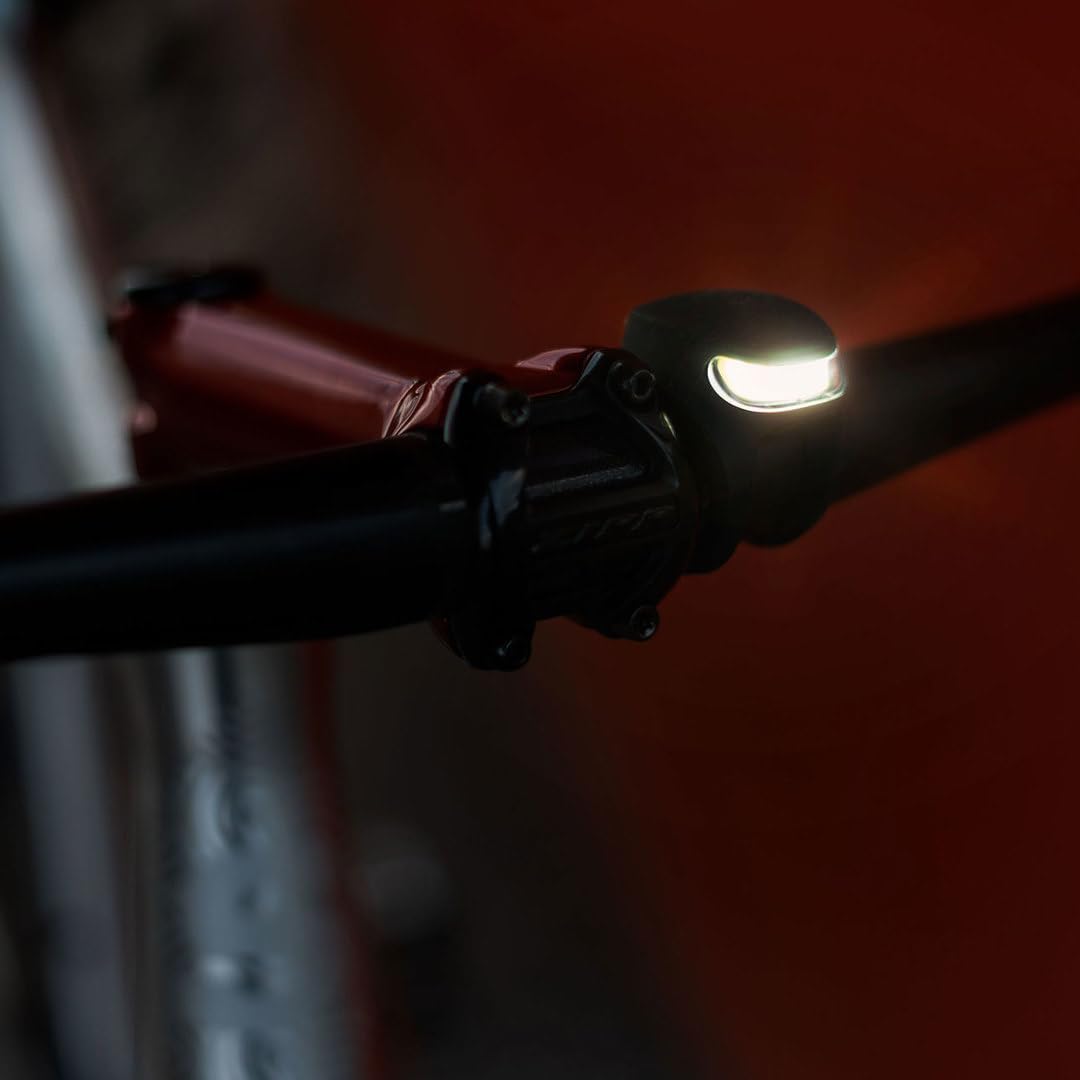 Knog Frog V3 – Luce LED Anteriore Ricaricabile 45 Lumen – Nero, Impermeabile IP67, USB-C