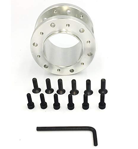 ステアリング ボス スペーサー 50mm silver アルミ 汎用品 モータースポーツ ドリフト ラリー ゼロヨン サーキット (シルバー)