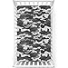 Camo Print Themed Fitted Crib Sheet,Standard Crib Mattress Fitted Sheet Soft Toddler Mattress Sheet Fitted -Great for Boy or Girl Room or Nursery,28 x 52 Inch,Dark Green and Pale Grey
