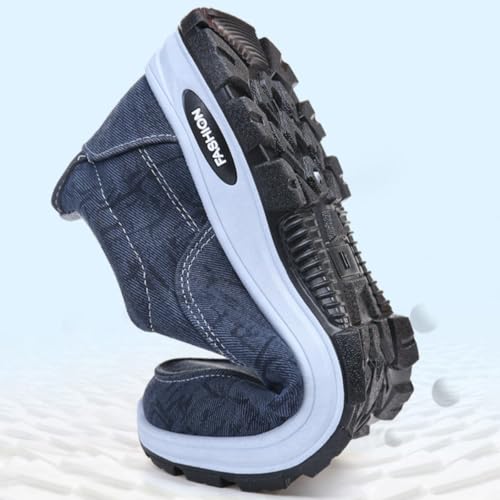 Orthopedic Slip-on Shoes,Comfort Walking Shoes,Men's Arch Support Slip-on Canvas Loafers,Non Slip Flats Hiking Boat Sneakers4