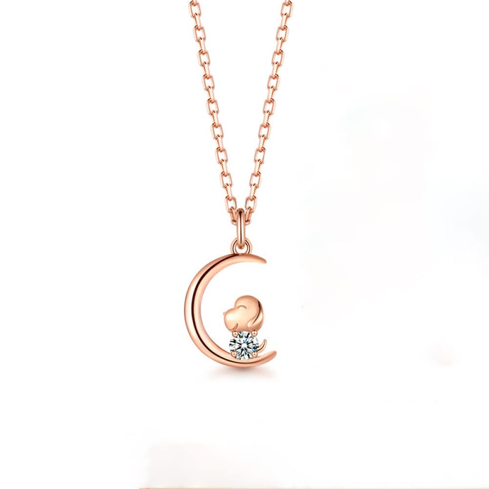 TBDdsd Necklaces, S925 Sterling Silver Zodiac Horoscope Necklace Cresent Zircon Signs Constellation Chain Trendy Choker Delicate Gift Jewelry For Her Girls Couples