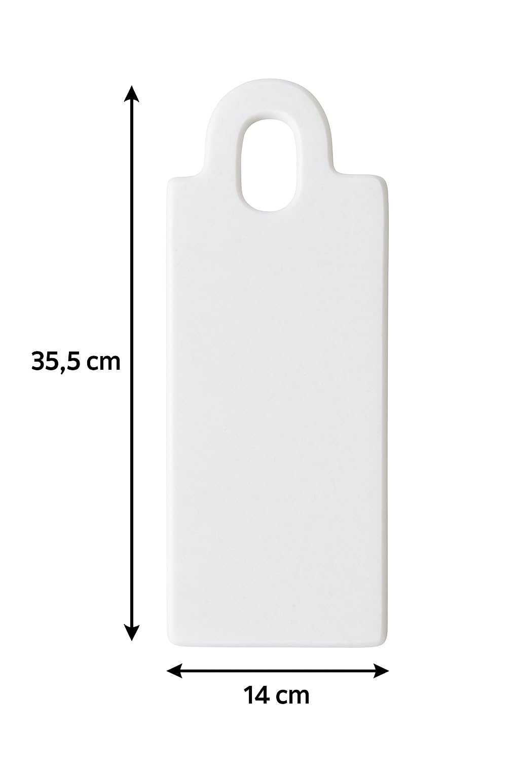 Schneidebrett aus weißem Marmor 35,5x14 cm mit Griff – Langes handgefertigtes Made in Italy Brett für Käse, Wurst & Sushi | Elegante Servierplatte aus Naturstein Design – Kalu Creations