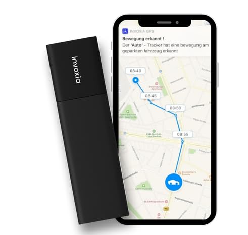 Invoxia GPS Tracker Edition 2026 - wasserdicht, verbesserte GPS-Genauigkeit, USB-C - Netzwerk-Abonnement inklusive 3 Jahre - Live-Lokalisierung, Diebstahl & Bewegungsalarm - Autos, Motorräder