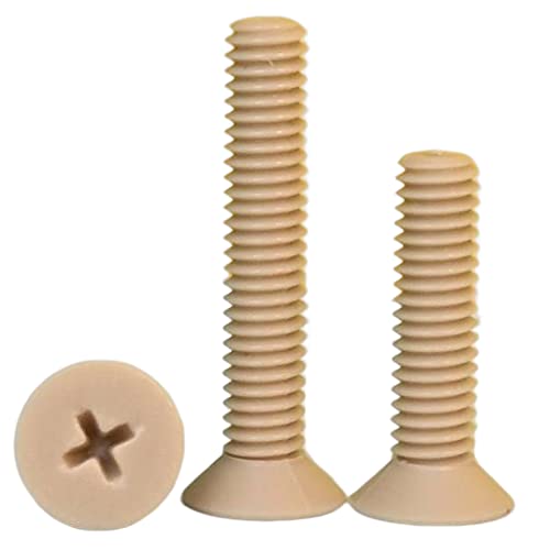 1 vis à tête fraisée cruciforme en nylon beige M4 x 21 mm. Convient pour les machines électriques, etc Cover