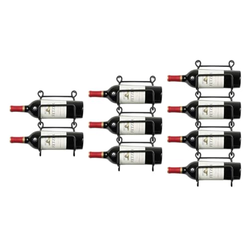 ZYLZHMCH Wall Wine Rack with 6 Bottle Storage Capacity, DIY Detachable Wine Rack Wall Mounted, Metal Wall Wine Racks for Wine Bottles for Kitchen, Pantry, Dining Room, Bar, Wine Cellar