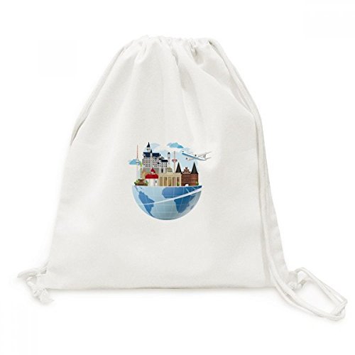 Sac de voyage en toile motif Allemagne avec cordon de serrage