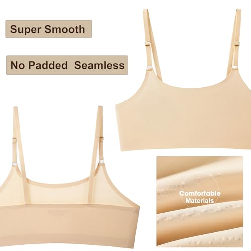 3PCS Cami Bras Unpadded Seamless Bralette Smooth Everyday Basic Sleeping Bra Sports Bra for Women Girls2