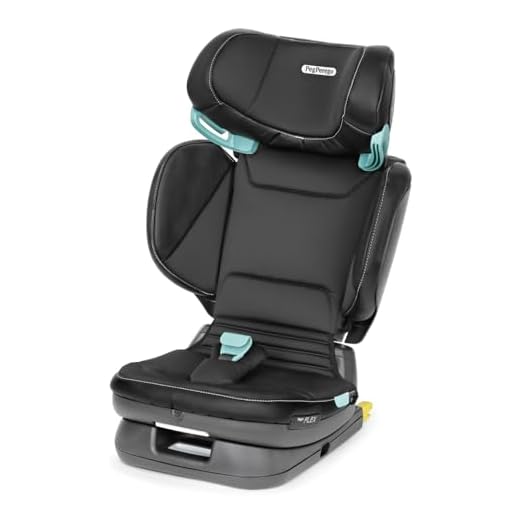Peg Perego Viaggio Flex Seggiolino Auto ISOFIX con Tecnologia Avanzata, Reclinabile, Pieghevole, Schienale Rinforzato, per Bambini da 100 a 150 cm (3-12 anni), 15-36 kg, Licorice