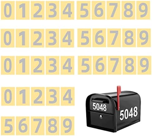 BINLINHONGO Lot De 80 Grands Chiffres Autocollants De 10,2 Cm En Vinyle Pour Boîte Aux Lettres