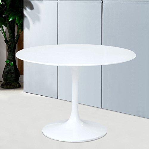 Fine Mod Imports Flower Dining Table with White Fiberglass, 42"