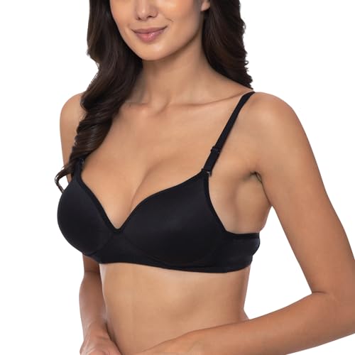 Image of Komli - Heavily Padded Push-Up Bra - Cotton Rich - Balconette - 3 /4th Coverage, Seamless, Wireless, Multiway Straps - T-Shirt Bra (Pack of 2)