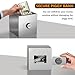 Piggy Bank for Adults with Password Lock & 10 Cartoon Stickers, Large Unbreakable Stainless Steel Money Saving Box, Indestructible Cash Savings Jar for Real Money, Ideal for Savings Challenges