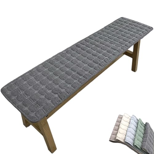 VEAI Cojin para Banco Exterior/Interior/Jardin/Zapatero 120x40,100x50,80x40,100x40,90x30, Cojín del Asiento para Terraza Balcón Palet Comedor Columpios(Gris Oscuro,30x80cm)