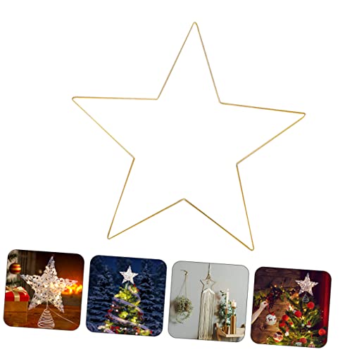 Estrella de marco de alambre PRETYZOOM de oro para decoración 4