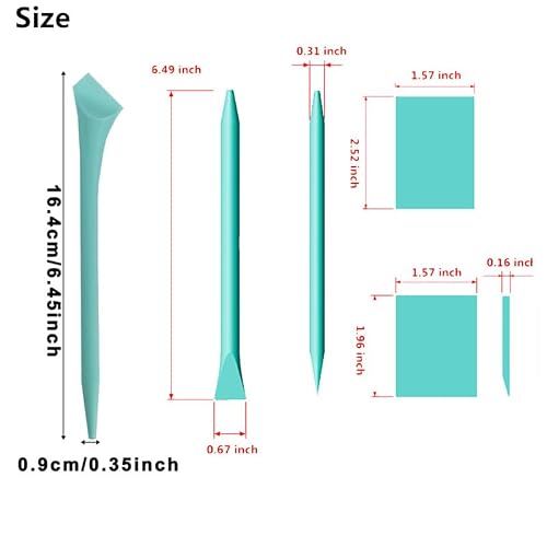 JAJADO 5 Packs Chalk Paste Squeegee Paint Stir Sticks, Silk Printing Squeegees for Paint, Mini Squeegee Self Adhesive Stencils Screen Printing Tools for Transfers Chalk Paste or Ink