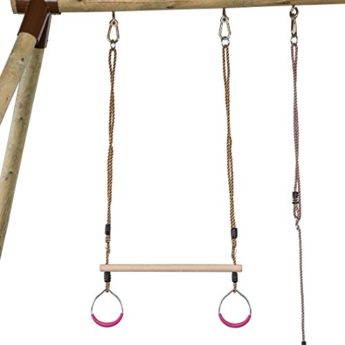 Ultrakidz Trapezio in Legno con Anelli Ginnici in