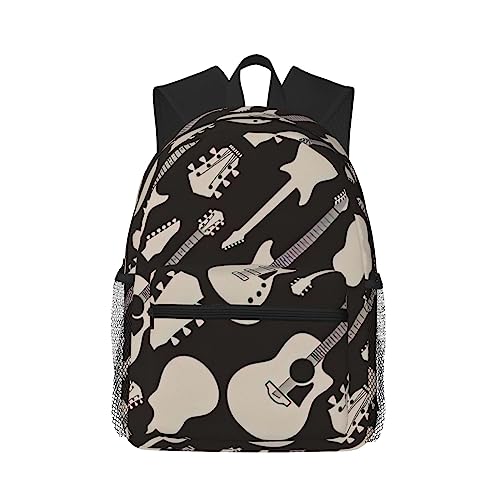 Sac à dos guitare noir WURTON polyvalent et décontracté taille unique pour voyage