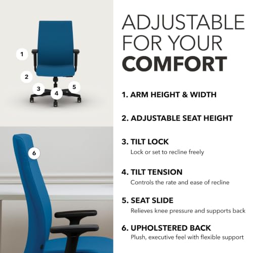 Image of HON Ignition 2.0 Ergonomic Office Chair, Lumbar Support, Peacock
