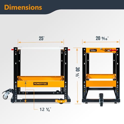 POWERTEC UT1012C 13 Inch Benchtop Thickness Planer, 6 Inch Benchtop Jointer with Flip Top Tool Stand - Image 10