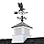 18" Square Manchester Vinyl Cupola with Black Aluminum roof and Black Aluminum Eagle Weathervane by Good Directions