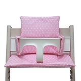 Blausberg Baby – hochwertiges Tripp Trapp Sitz-Kissen Set für Stokke Hochstuhl - 2-teilige Auflage/Polster/Sitzverkleinerer für Kinderhochstuhl – DIVERSE FARBEN (Rosa Stern)