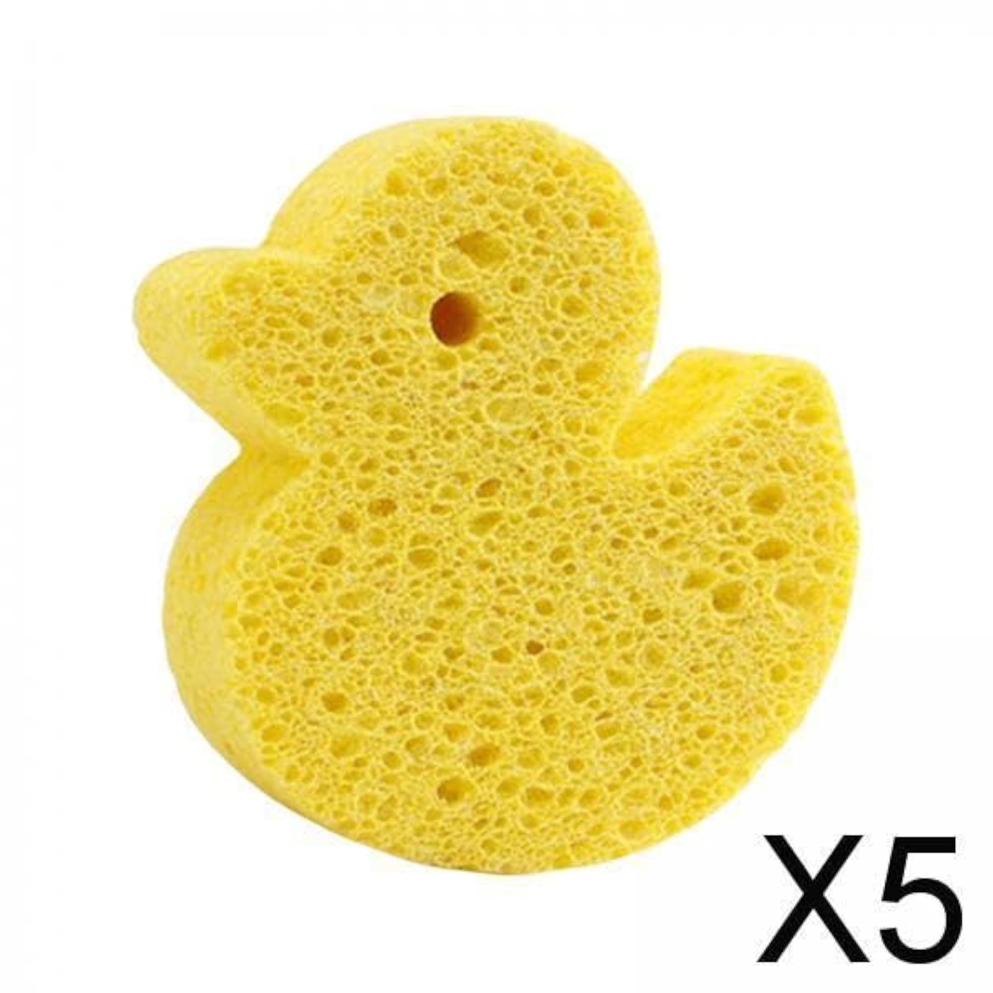 Set of 5 Cute Bathing Sponges for Children, Body Scrubber
