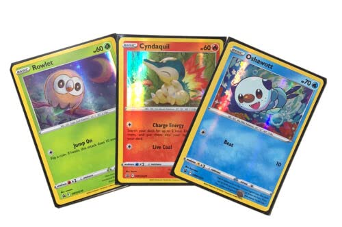 Rowlet Cyndaquil Oshawott SWSH220 SWSH221 SWSH222 Hisuian Starters - Pokemon Promo Card Set
