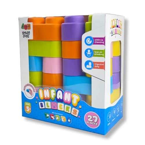 Image of Zephyr Learning Steps - Infant Blocks-3, Montesorri Toys for Babies, Early Development, Soft Building Blocks, Block Sets, Colors and Counting, Premium Blocks, Stack Toy, Toddler Block Toys
