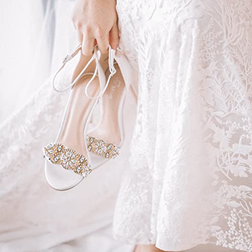 SAVITA 3 Pezzi Applicazioni di Strass, 9,5 x 3 cm