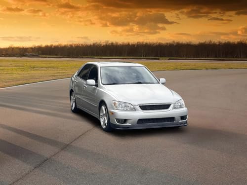 Front Bumper Lip Compatible With 2001-2005 Lexus IS300 Base Sedan, PP Unpainted Black Guard Protection Finisher Under Chin Spoiler by IKON MOTORSPORTS, 2002 2003 2004 - Image 3